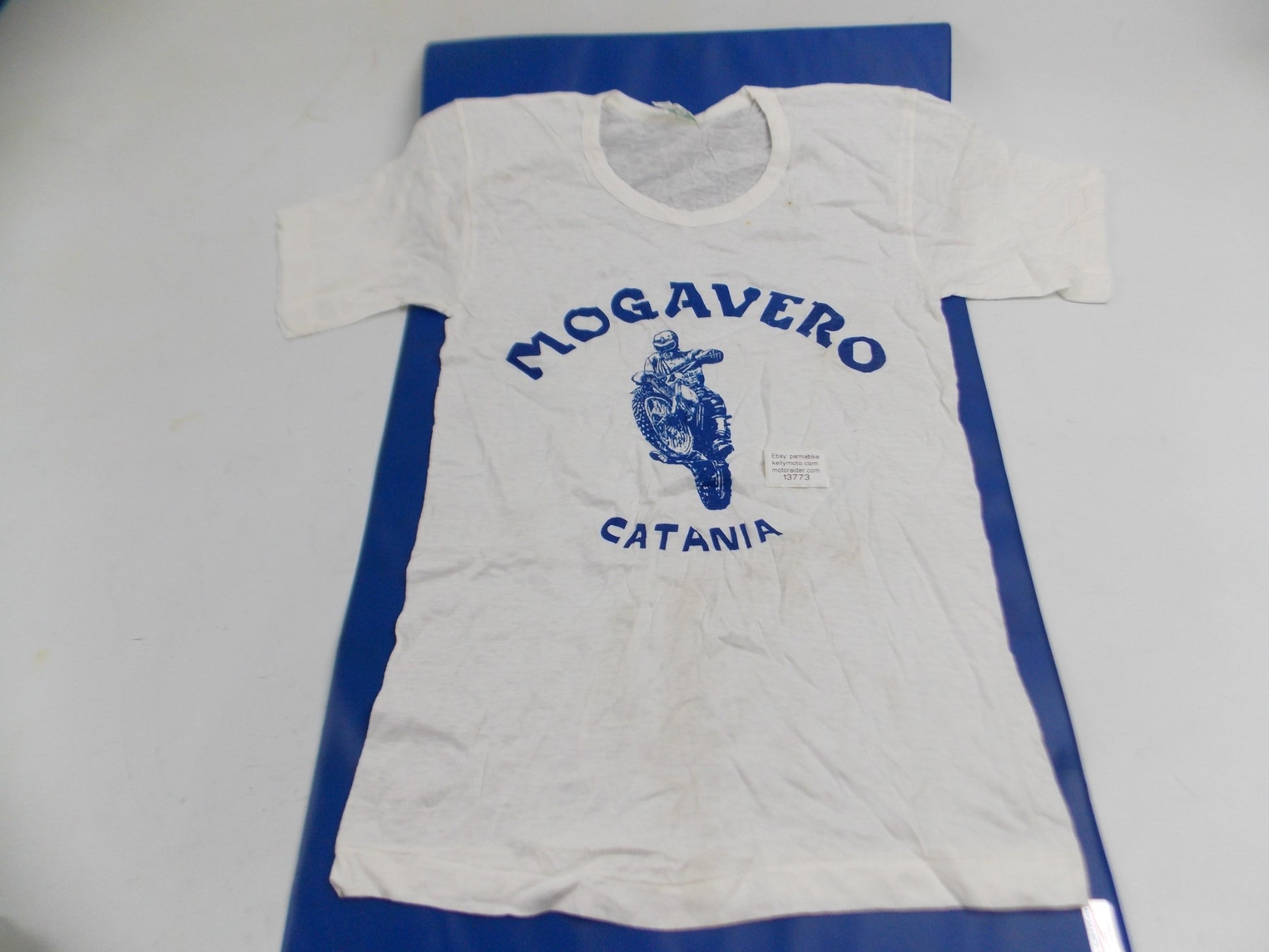 ITALY DEALER MOTOCROSS T-SHIRT WHITE SIZE S MOTORCYCLE RACING TEAM CAGIVA YAMAHA - MotoRaider
