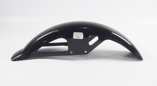 1980's FRONT FENDER BLACK STEEL L=28" W=5" SUZUKI GSE500 VINTAGE MOTORCYCLE - MotoRaider