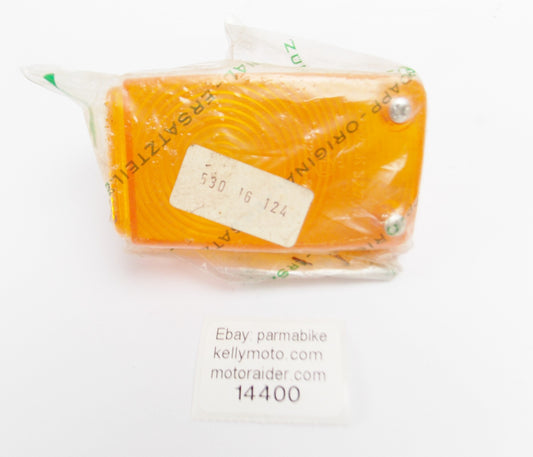 OEM 1977-82 ZUNDAPP 529 KS50 SPORT FLASHING TURN LIGHT AMBER LENS ULO 530-16.124 - MotoRaider