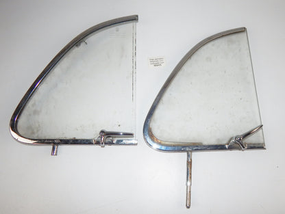 2 1960's VW BEETLE BUG RIGHT VENT WING PASSENGER WINDOW GLASS FRAME VINTAGE - MotoRaider