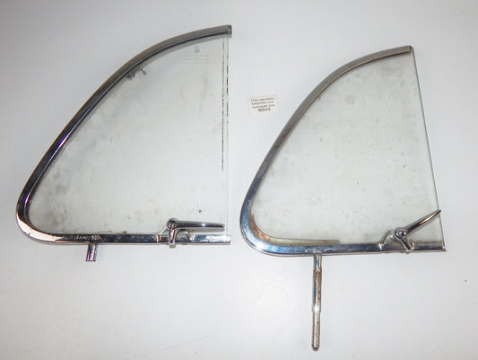 2 1960's VW BEETLE BUG RIGHT VENT WING PASSENGER WINDOW GLASS FRAME VINTAGE - MotoRaider