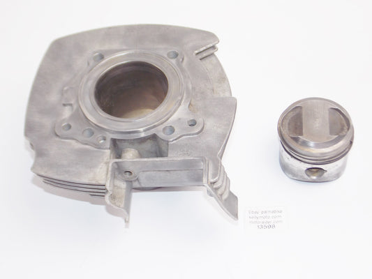 OEM DUCATI PANTAH 350 MOTOR ENGINE HORIZONTAL CYLINDER+PISTON 66mm+RINGS+PIN - MotoRaider