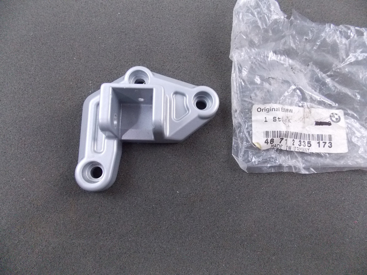 OEM BMW 1996-05 K1200-RS GT FROOTREST PEG BRACKET FRONT LEFT HAND 46712335173 - MotoRaider