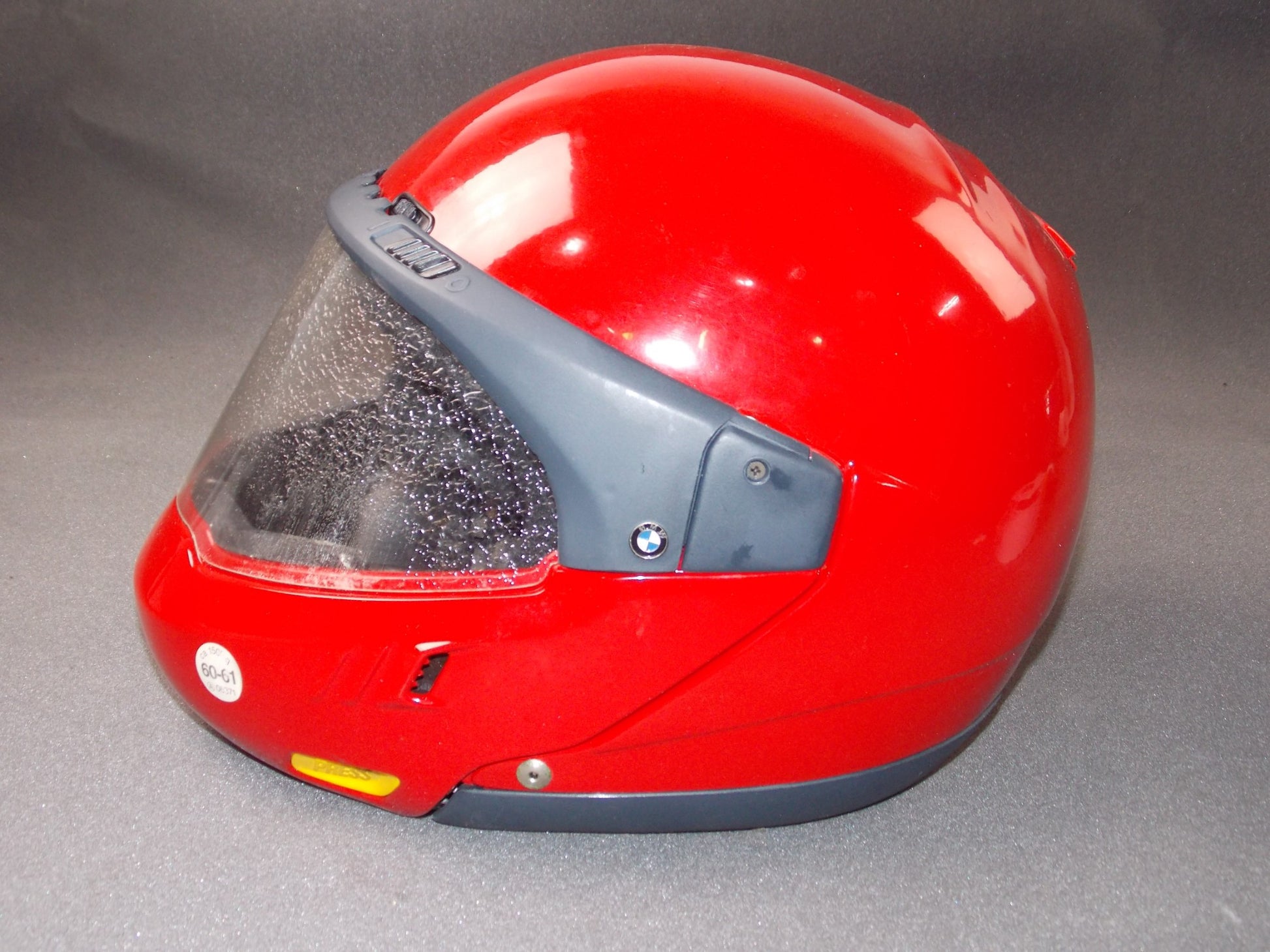 SCHUBERTH BMW MODULAR RED MOTORCYCLE HELMET SYS-3 CLEAR SHIELD VISOR SIZE 60-61 - MotoRaider