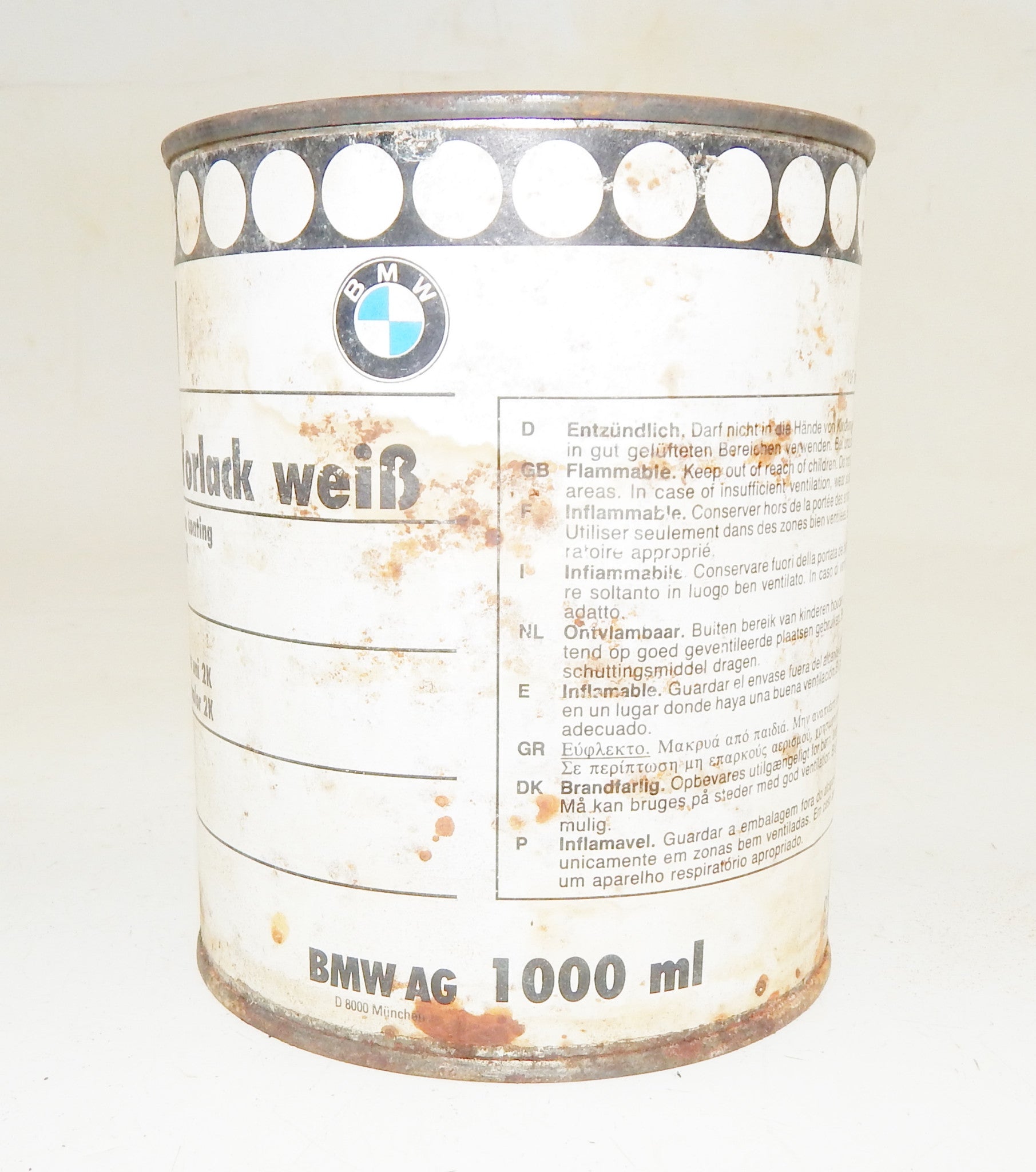 OEM BMW MOTORCYCLE PAINT CAN 1000ml 2K SINGLE COLOR PRIMER COATING - MotoRaider