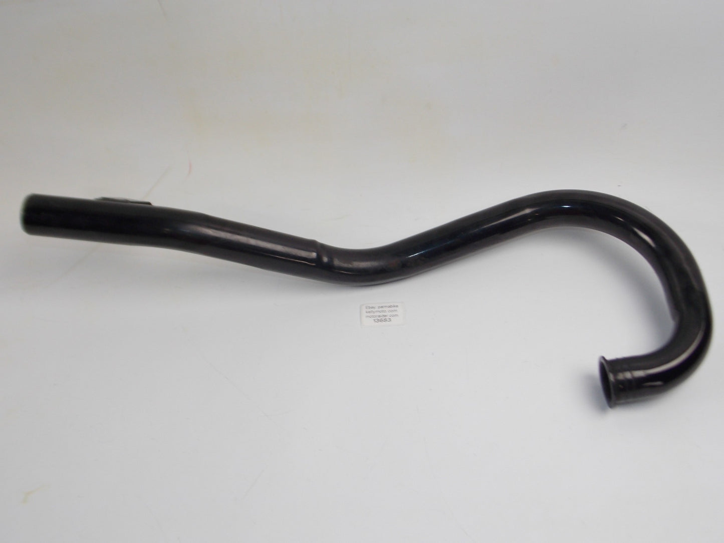 VINTAGE EXHAUST PIPE 4ST MOTOR OD=38mm FLANGE 45mm MORINI DUCATI CAGIVA BLACK - MotoRaider