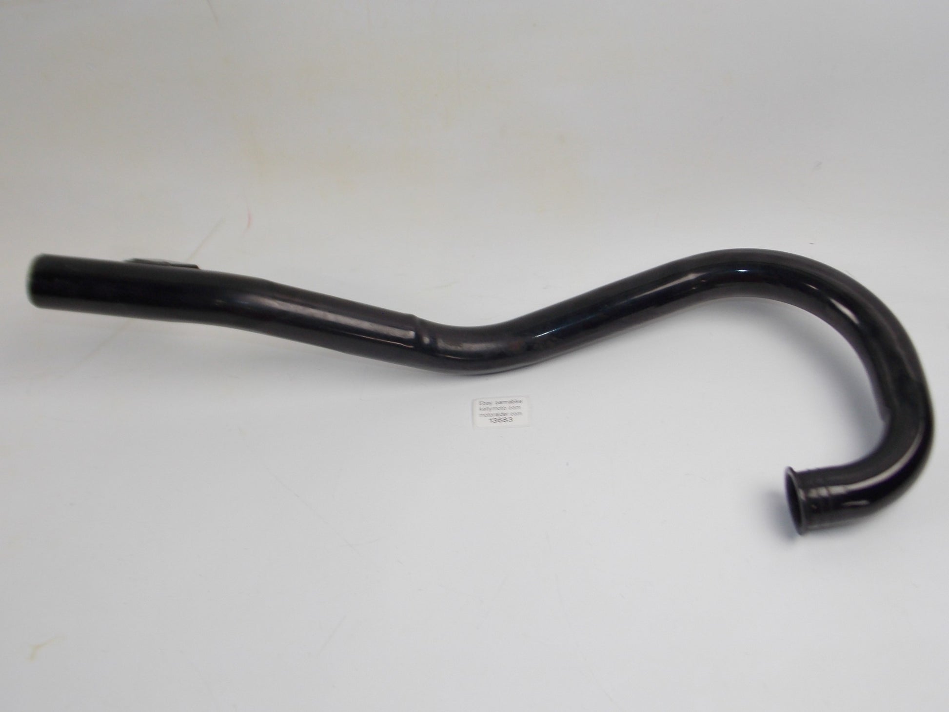VINTAGE EXHAUST PIPE 4ST MOTOR OD=38mm FLANGE 45mm MORINI DUCATI CAGIVA BLACK - MotoRaider