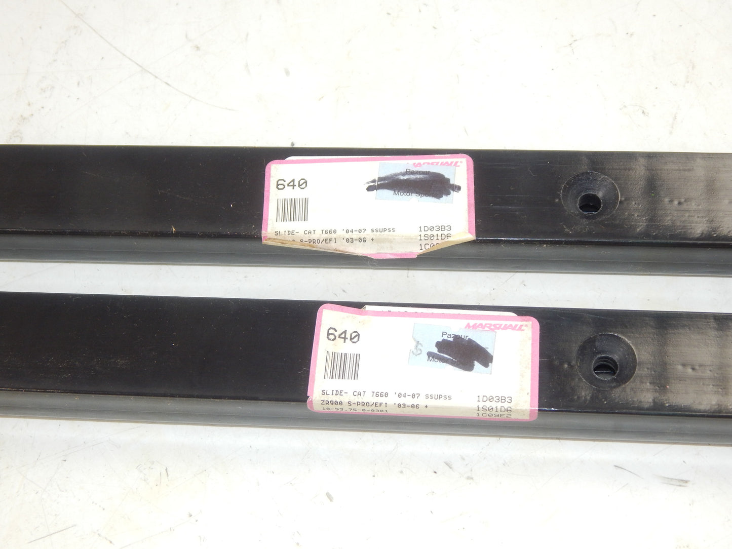 SNOWMOBILE MARSHALL 640 HYFAX PAIR SLIDERS CAT T660 2004-2007+ 10-53.75-0-0301 - MotoRaider