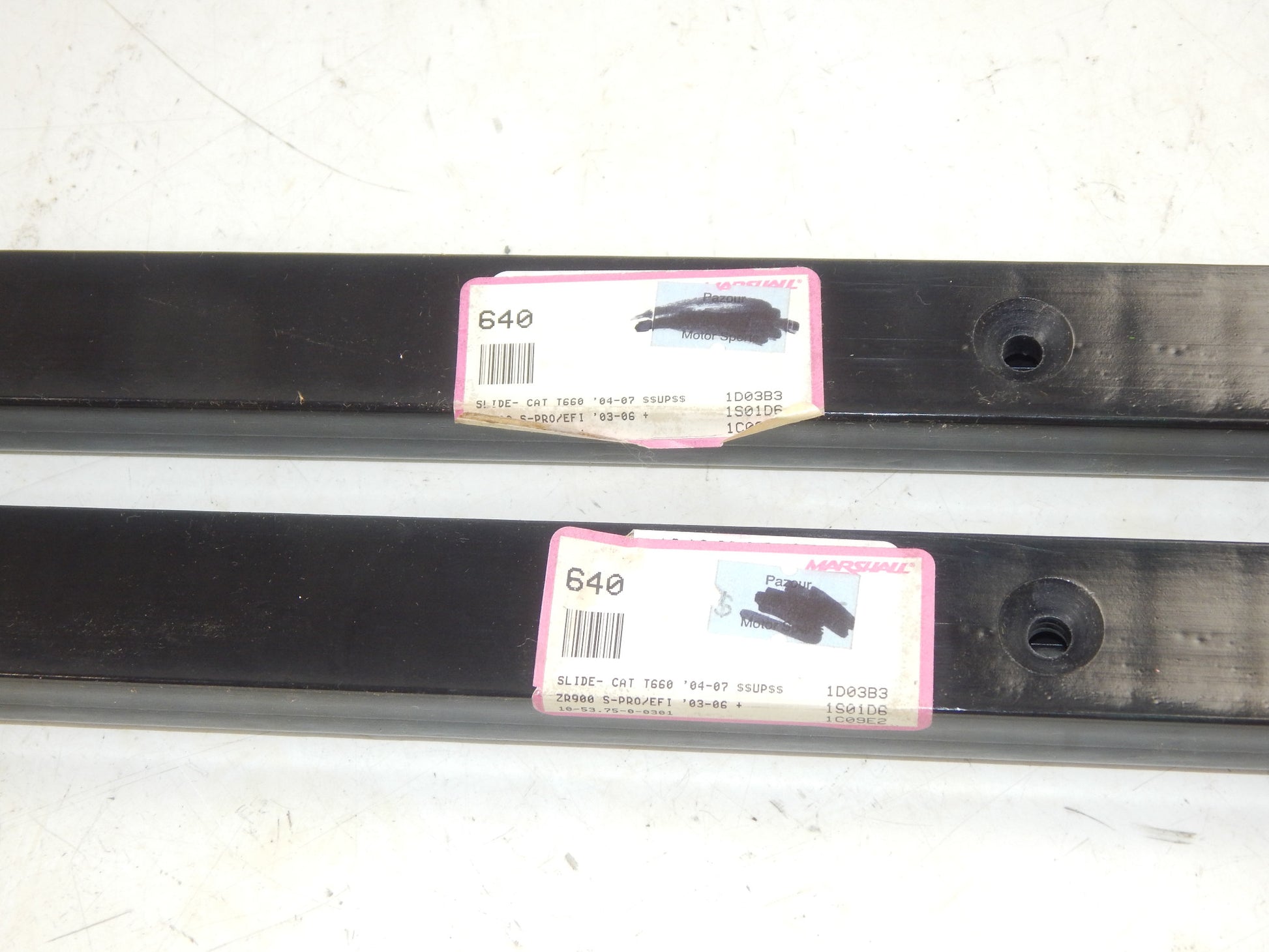 SNOWMOBILE MARSHALL 640 HYFAX PAIR SLIDERS CAT T660 2004-2007+ 10-53.75-0-0301 - MotoRaider