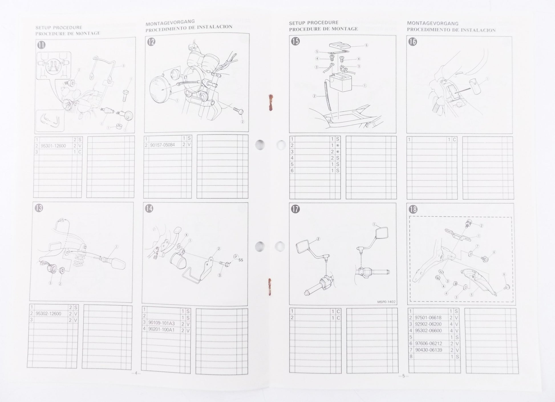 OEM YAMAHA 1989 XV535 ASSEMBLY MANUAL ENGLISH, ITALIAN, GERMAN 3BR-28107-W0 - MotoRaider