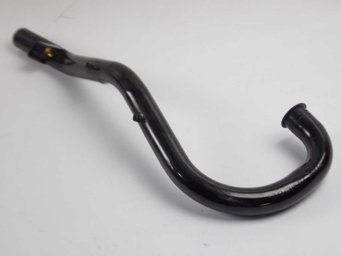 VINTAGE EXHAUST PIPE 4ST MOTOR OD=38mm FLANGE 45mm MORINI DUCATI CAGIVA BLACK - MotoRaider