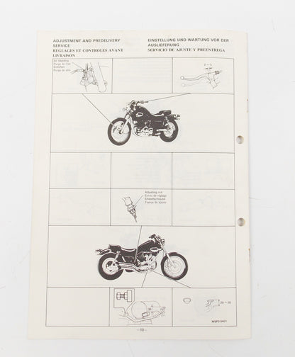 OEM YAMAHA 1989 XV535 ASSEMBLY MANUAL ENGLISH, ITALIAN, GERMAN 3BR-28107-W0 - MotoRaider