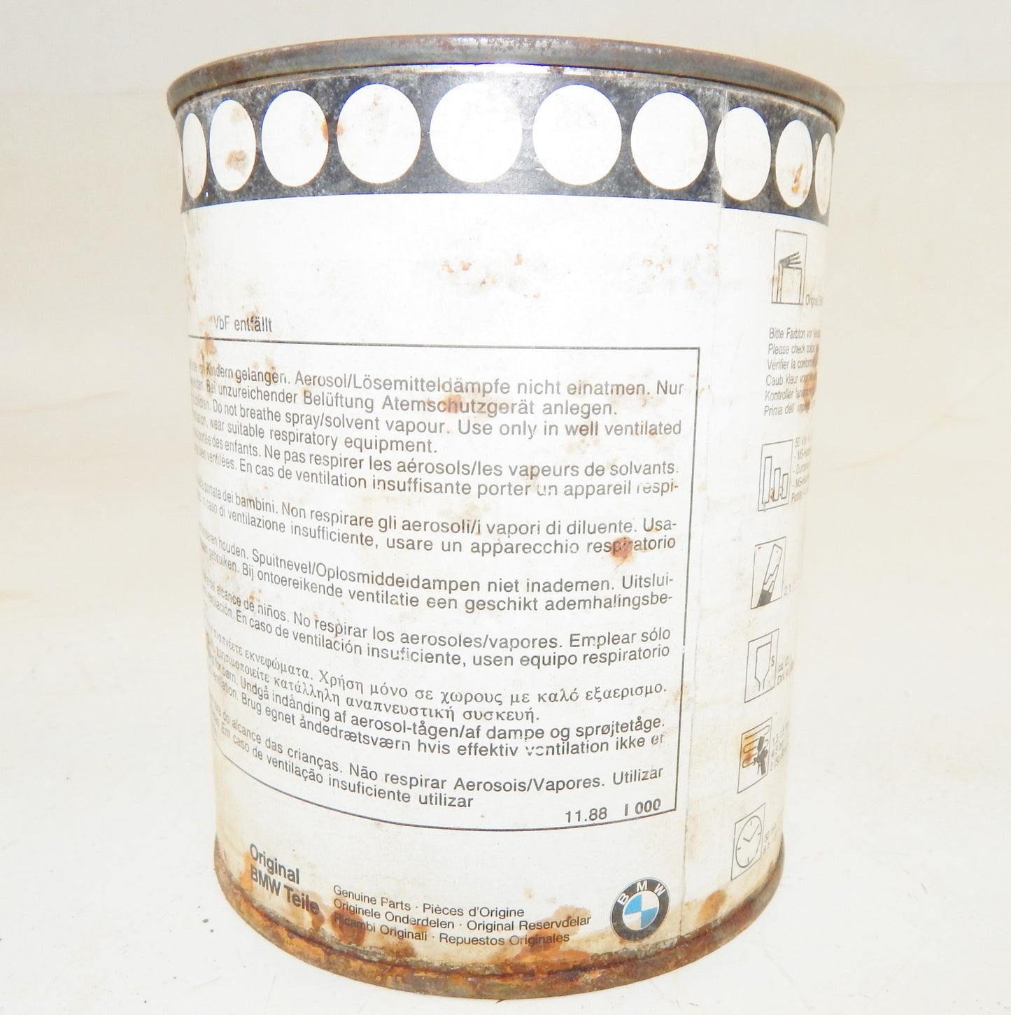 OEM BMW MOTORCYCLE PAINT CAN 1000ml 2K SINGLE COLOR PRIMER COATING - MotoRaider