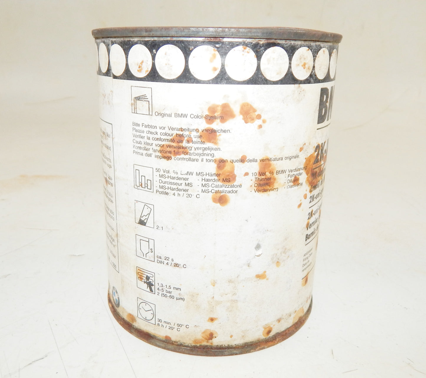 OEM BMW MOTORCYCLE PAINT CAN 1000ml 2K SINGLE COLOR PRIMER COATING - MotoRaider