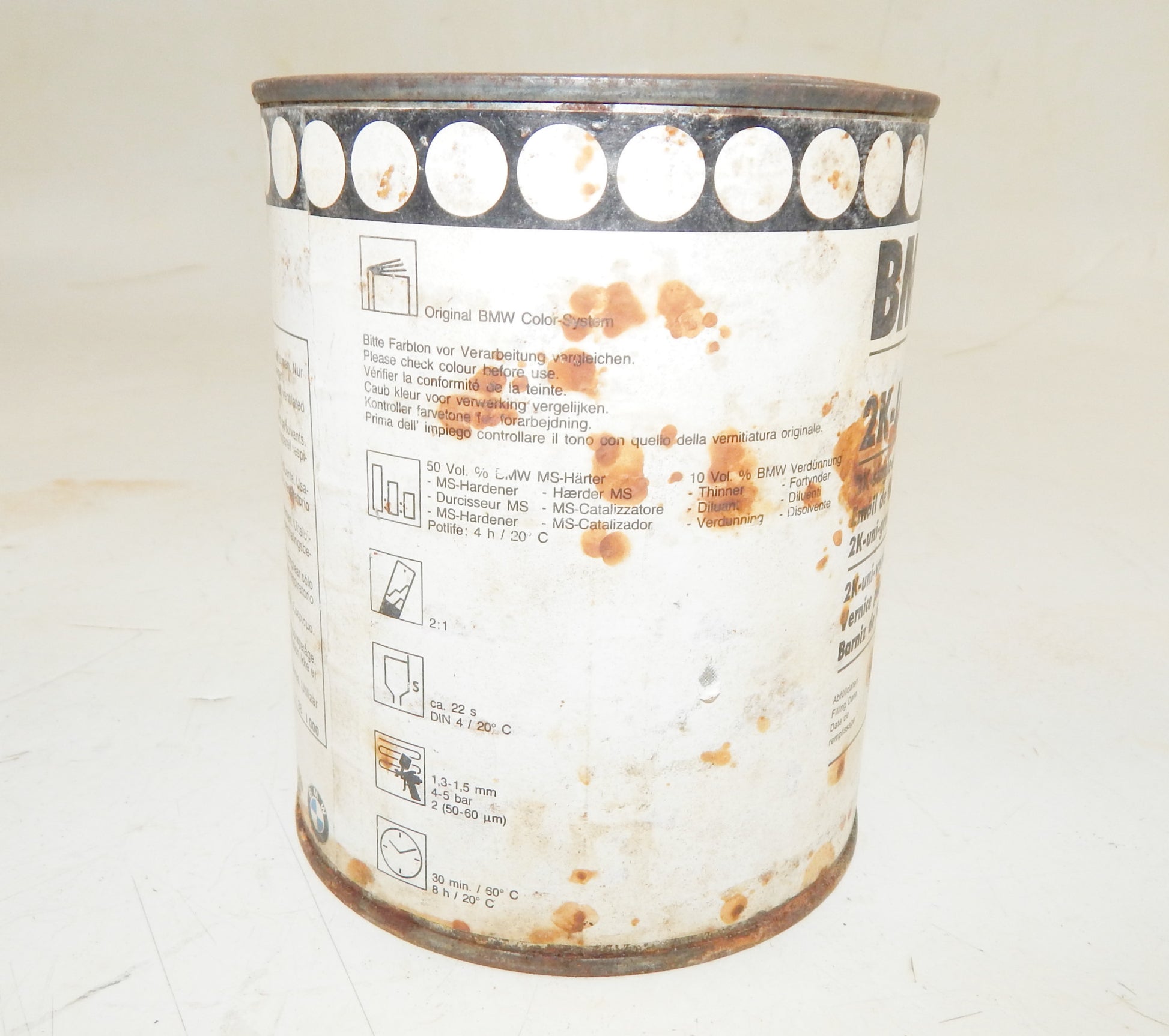 OEM BMW MOTORCYCLE PAINT CAN 1000ml 2K SINGLE COLOR PRIMER COATING - MotoRaider