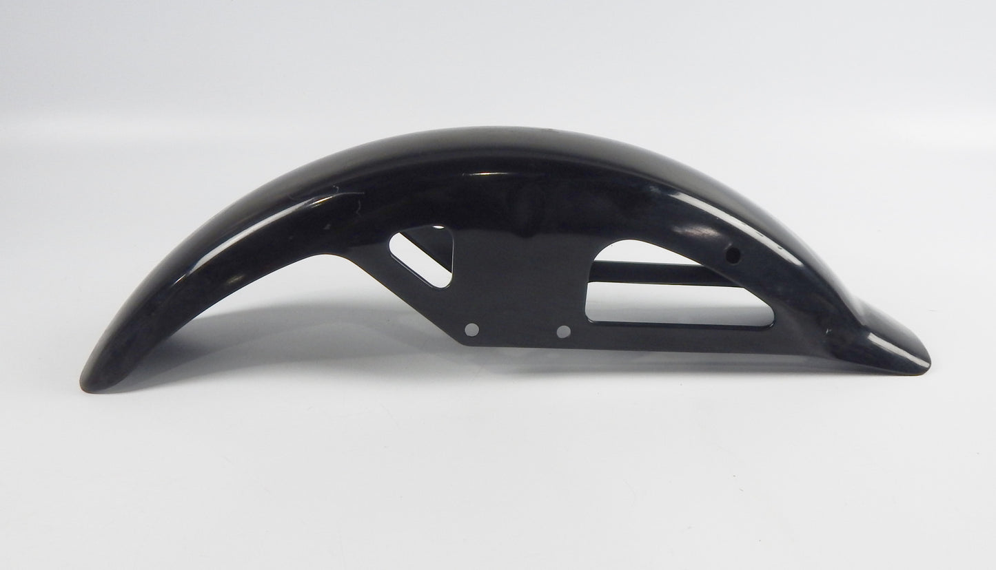 1980's FRONT FENDER BLACK STEEL L=28" W=5" SUZUKI GSE500 VINTAGE MOTORCYCLE - MotoRaider