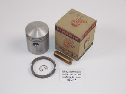 DINAMIN MOTORCYCLE  111 PISTON 40MM+RINGS+11MM PIN+CIRCLIP VINTAGE ITALY #16217 - MotoRaider