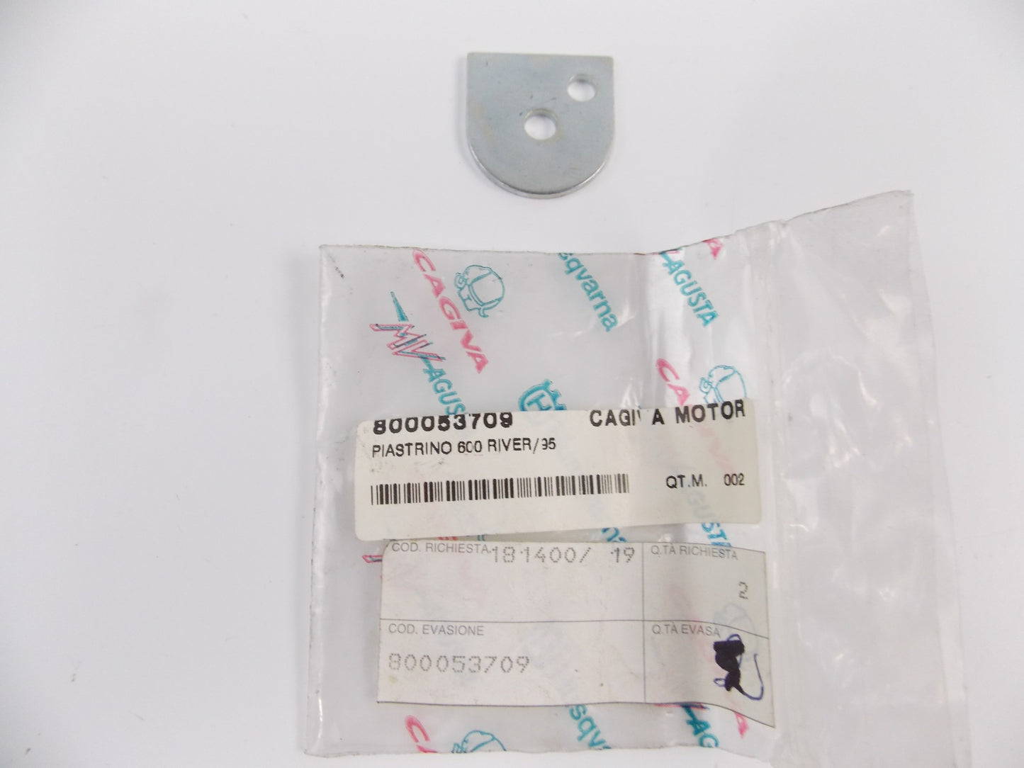 NOS CAGIVA 1988 FRECCIA 125 1995 RIVER 600 FOOT REST PEG STAND PLATE 800053709 - MotoRaider