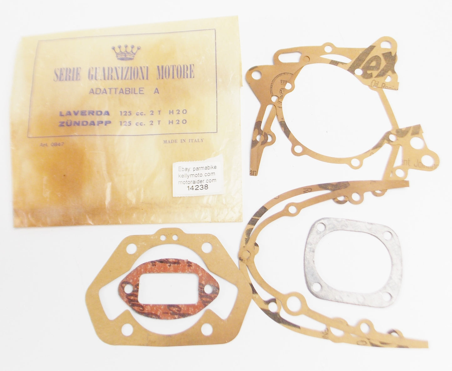 ENGINE MOTOR GASKET SEAL SET KIT LAVERDA 125 2-Stroke H20 ZUNDAPP  ART.0847 - MotoRaider