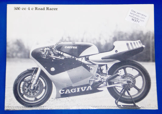 1980's CAGIVA 500 4 C ROAD RACER VINTAGE ORIGINAL DEALER PHOTO BROCHURE 11x8" - MotoRaider