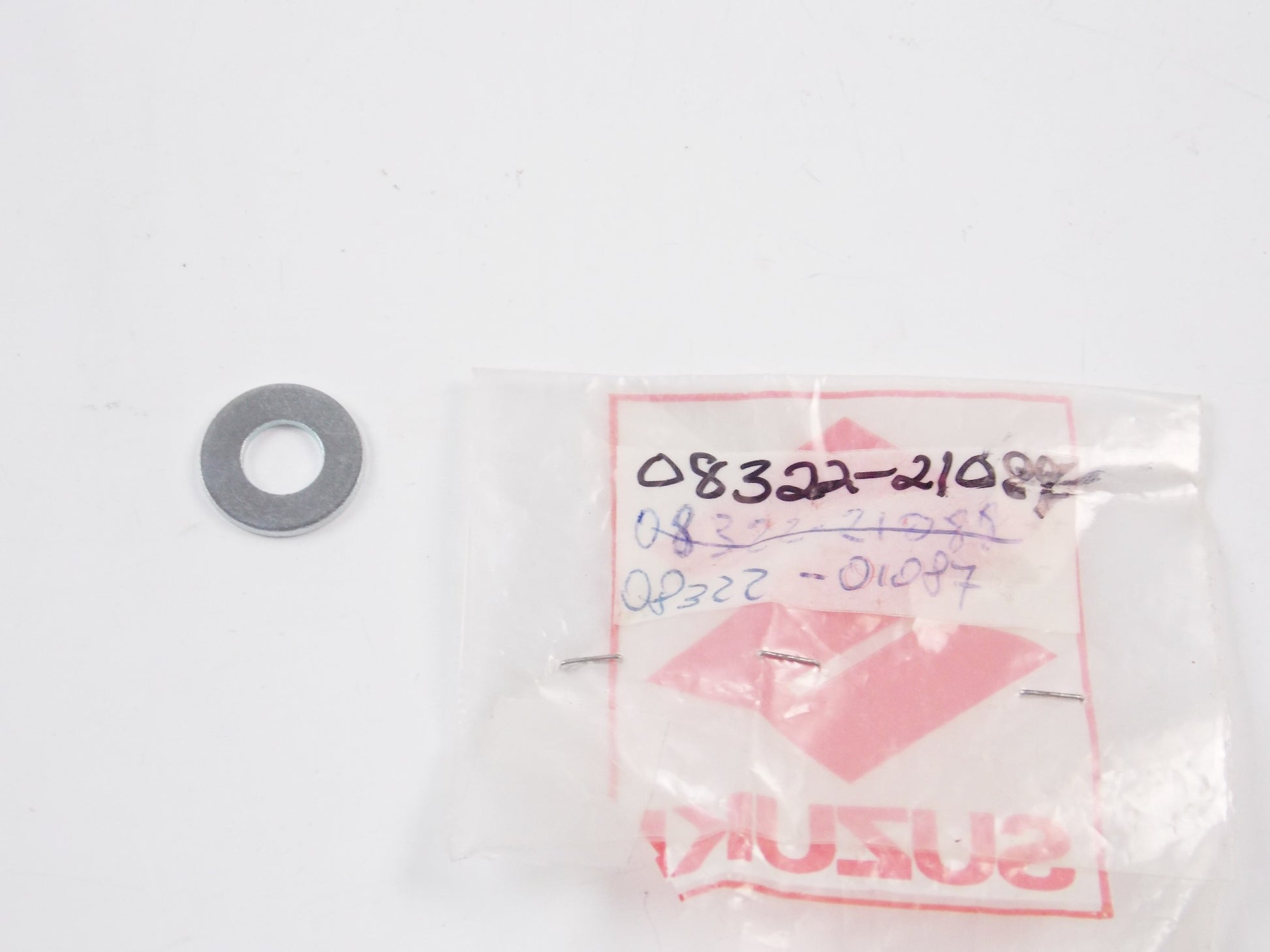 NOS OEM SUZUKI 1969 A100 HUSTLER - TC250 AS100 AC100 FLAT WASHER 08322-21087 - MotoRaider