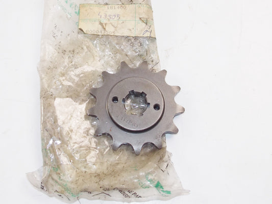 NOS OEM CAGIVA 87 ALETTA ORO 125-S2 TRANSMISSION GEAR BOX PINION T-13 800043505 - MotoRaider