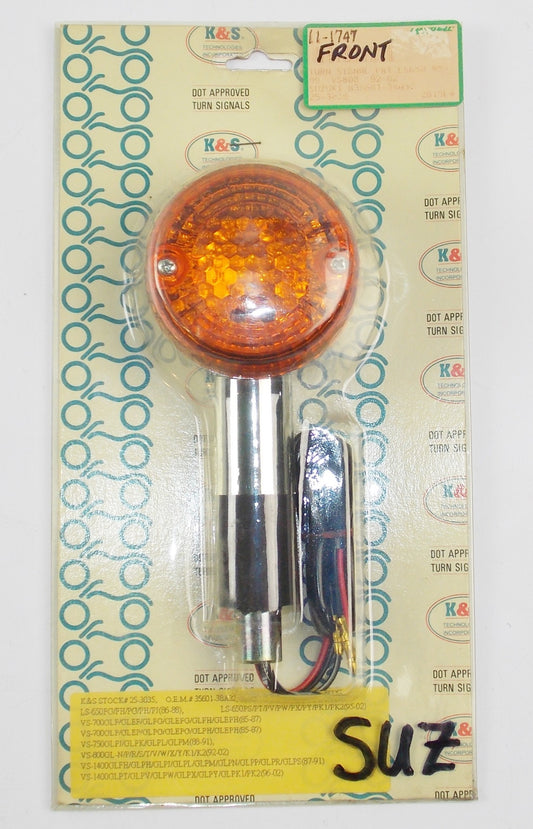 K&S SUZUKI INTRUDER 700 750 800 FRONT TURN SIGNAL INDICATOR 25-3035 | 35601-38A3 - MotoRaider