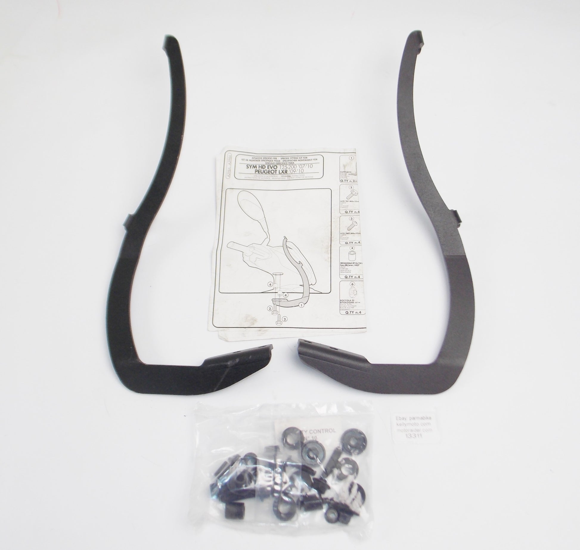 GIVI A257A-A257A PEUGEOT 2009-10 LXR 2007-10 SYM EVO 125 KIT WINDSCREEN MOUNT - MotoRaider