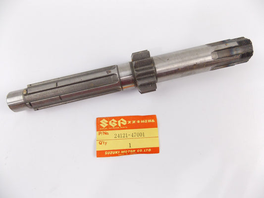 NOS OEM SUZUKI 1977-1982 GS550 TRANSMISSION COUNTER SHAFT 24121-47001 - MotoRaider