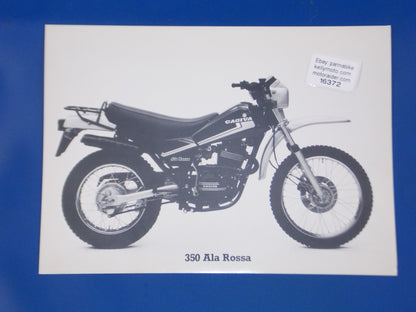1980's CAGIVA 350 ALA ROSSA 4 ST ORIGINAL DEALER PHOTO BROCHURE VINTAGE 11x8" - MotoRaider