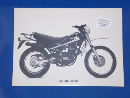 1980's CAGIVA 350 ALA ROSSA 4 ST ORIGINAL DEALER PHOTO BROCHURE VINTAGE 11x8" - MotoRaider