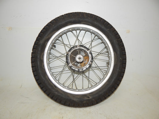 1981 BETA TRIAL 125 REAR WHEEL 18" HUB AKRONT RIM SPOKES VINTAGE ITALY - MotoRaider