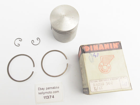 NOS DINAMIN PISTON+PIN+RINGS+CIRCLIPS SET CPL. D=41 mm SACHS 502 I/AX MOPED - MotoRaider