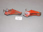 1992 KTM MXC 250 FRAME CHASSIS RIGHT LEFT FOOT REST PEGS STAND SUPPORT SPRING - MotoRaider