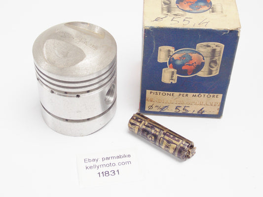 NOS ASSO WERKE PISTON+PIN 55.4 mm F.B. MONDIAL 125 cc CHAMPION - MotoRaider