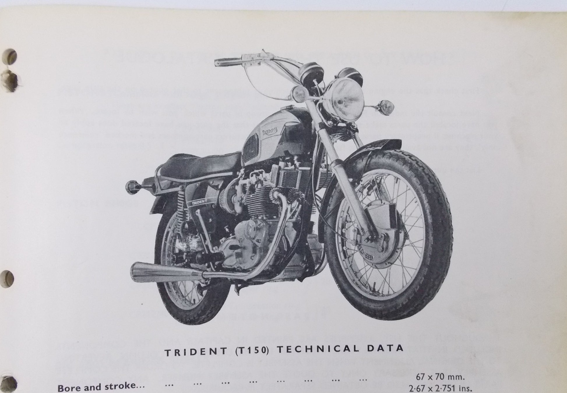 ORIGINAL TRIUMPH 1971 MODELS TRIDENT T150 750cc REPLACEMENT PARTS CATALOG - MotoRaider