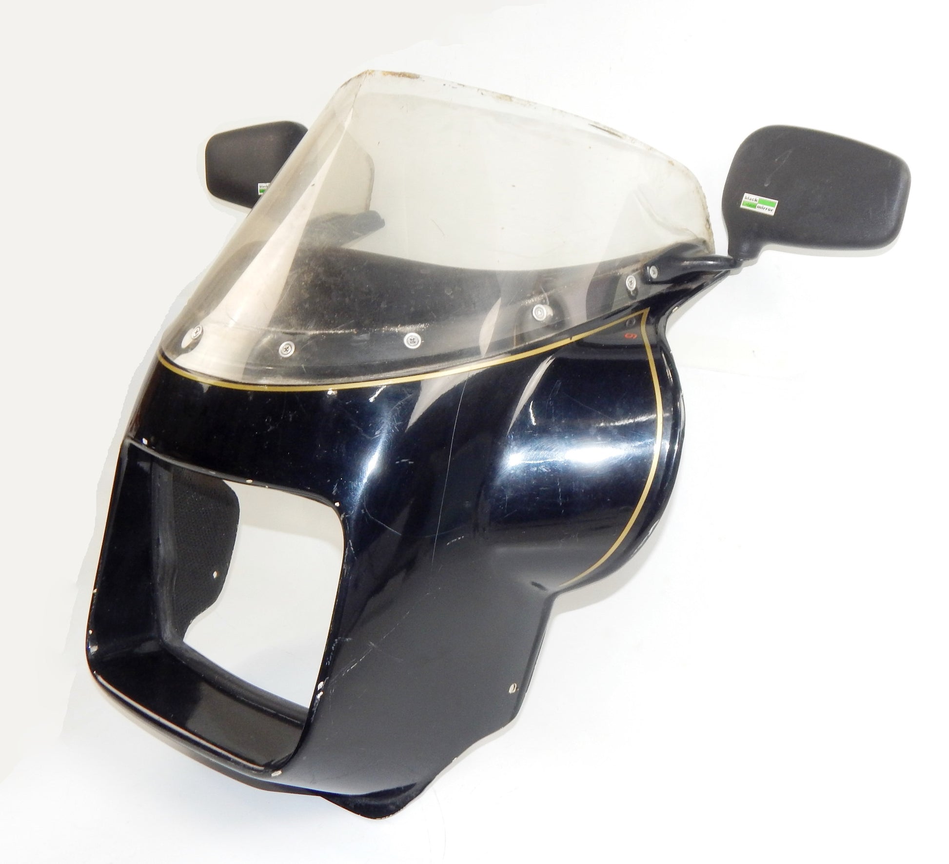 IC ITALCASCHI UNIVERSAL FIBERGLASS FAIRING COWLING BLACK YAMAHA LAVERDA GUZZI - MotoRaider