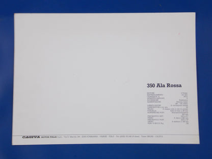 1980's CAGIVA 350 ALA ROSSA 4 ST ORIGINAL DEALER PHOTO BROCHURE VINTAGE 11x8" - MotoRaider