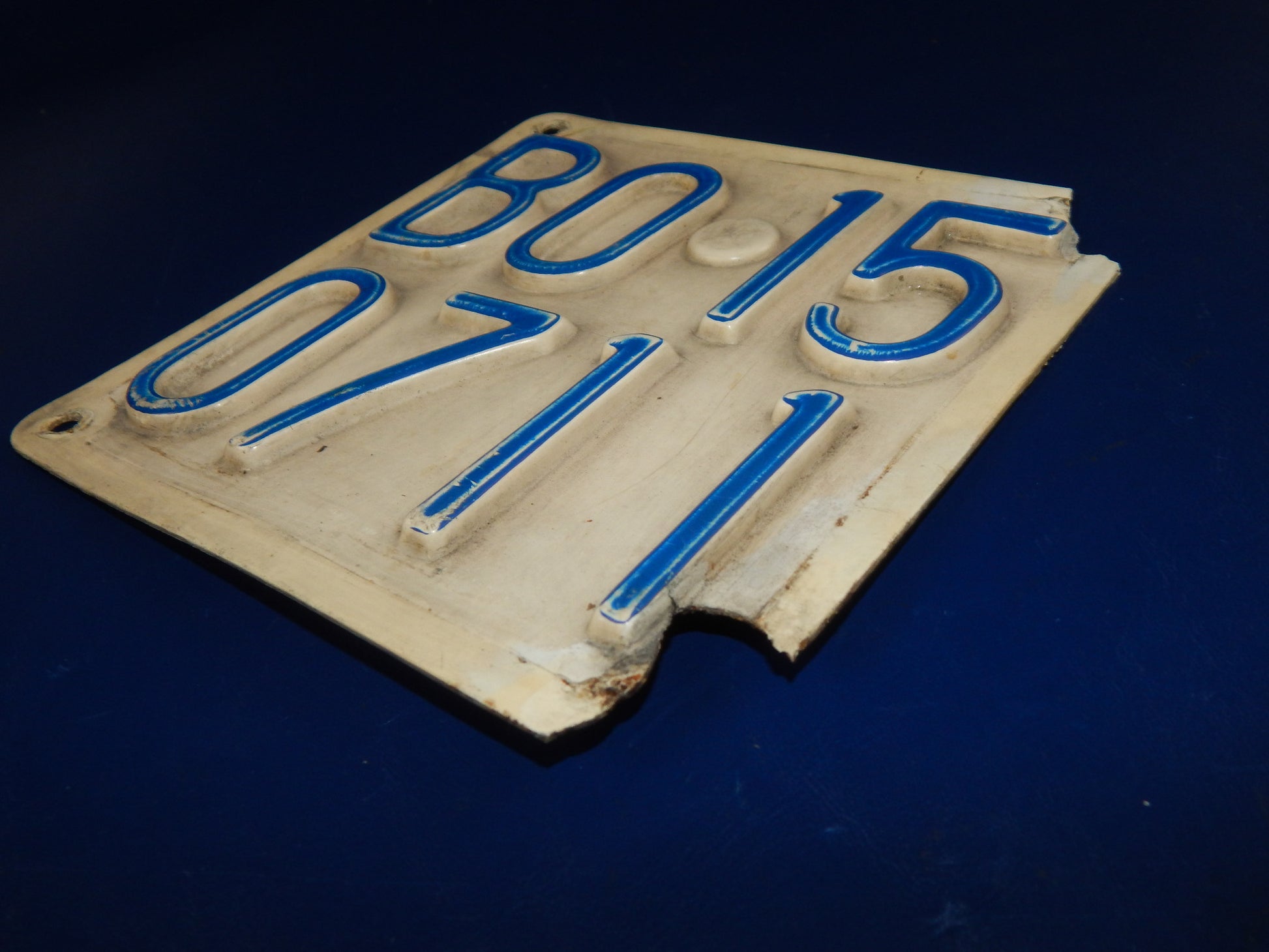 1970's VINTAGE MOTORCYCLE LICENSE PLATE BOLOGNA ITALY SCOOTER VESPA LAMBRETTA - MotoRaider