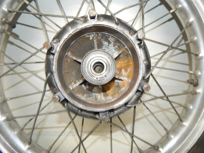 1981 BETA TRIAL 125 REAR WHEEL 18" HUB AKRONT RIM SPOKES VINTAGE ITALY - MotoRaider