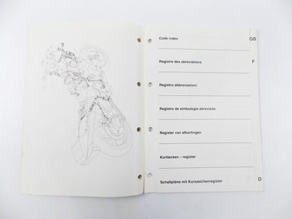 BMW 1993 R 1100RS ELECTRICAL CIRCUIT DIAGRAMS MANUAL 01999798698 - MotoRaider