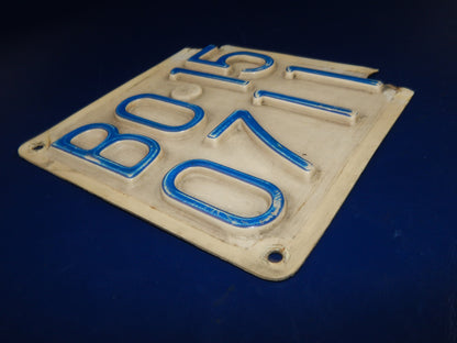 1970's VINTAGE MOTORCYCLE LICENSE PLATE BOLOGNA ITALY SCOOTER VESPA LAMBRETTA - MotoRaider