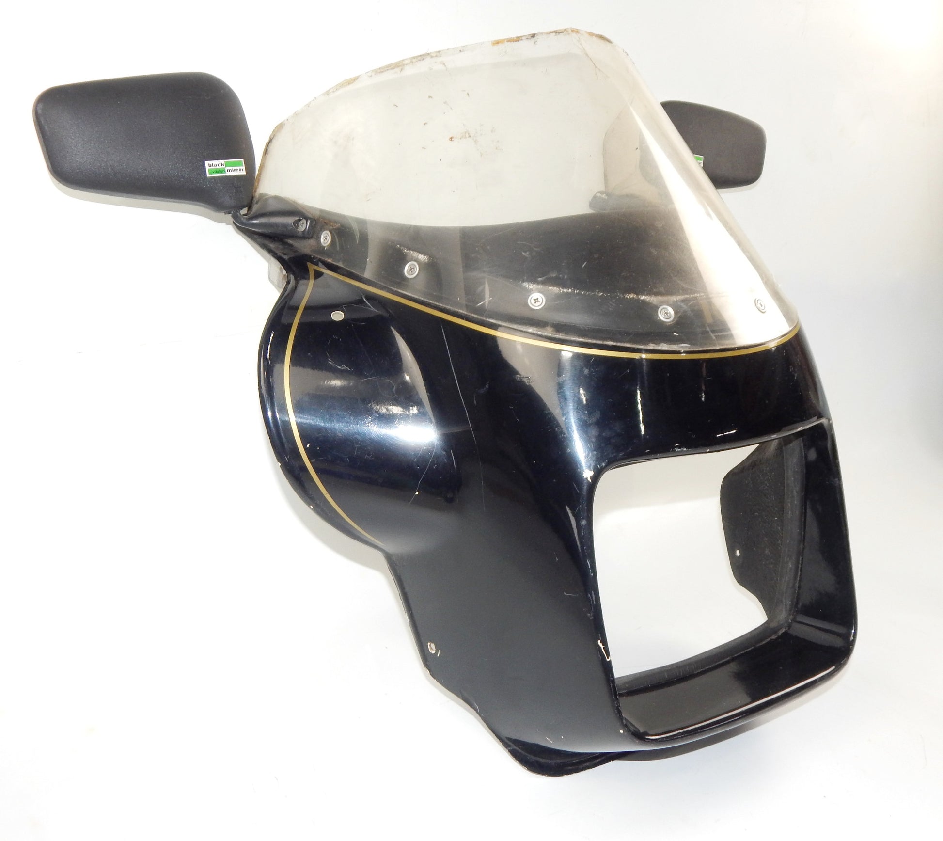IC ITALCASCHI UNIVERSAL FIBERGLASS FAIRING COWLING BLACK YAMAHA LAVERDA GUZZI - MotoRaider