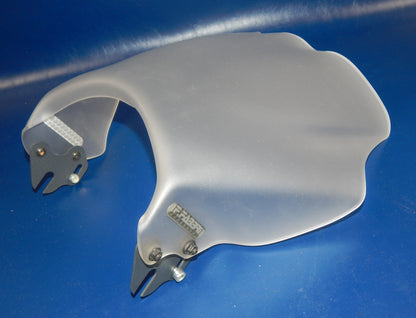 FABBRI 3000 CAFÉ RACER NAKED MOTORCYCLE WINDSHIELD WINDSCREEN FROSTED 14"x12" - MotoRaider