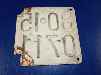 1970's VINTAGE MOTORCYCLE LICENSE PLATE BOLOGNA ITALY SCOOTER VESPA LAMBRETTA - MotoRaider