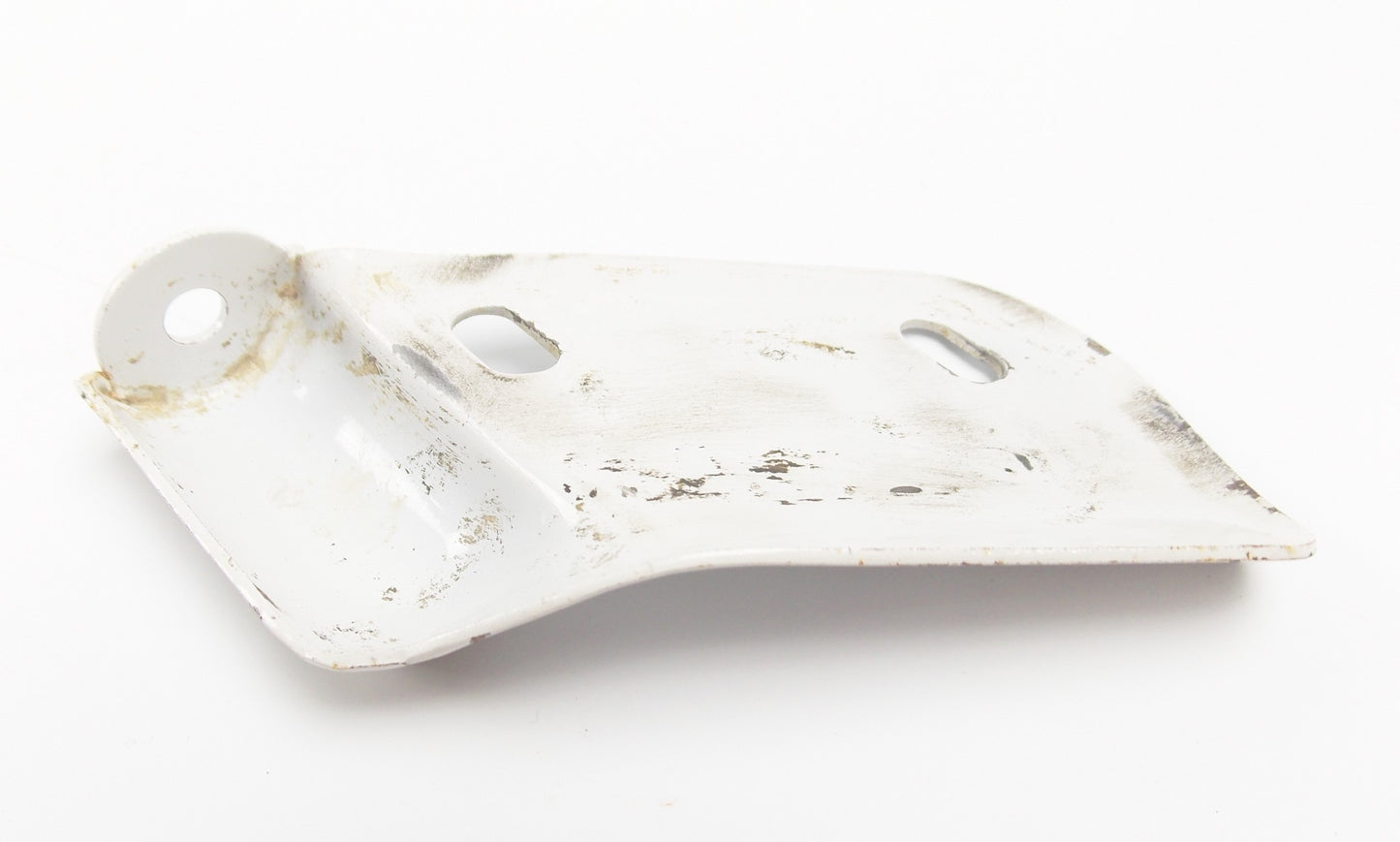1990 YAMAHA YZ125 REAR MASTER MASTER CYLINDER HOLDER PROTECTOR PLATE GUARD WHITE - MotoRaider