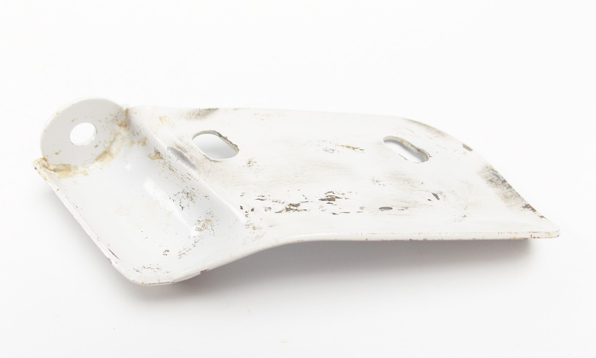 1990 YAMAHA YZ125 REAR MASTER MASTER CYLINDER HOLDER PROTECTOR PLATE GUARD WHITE - MotoRaider