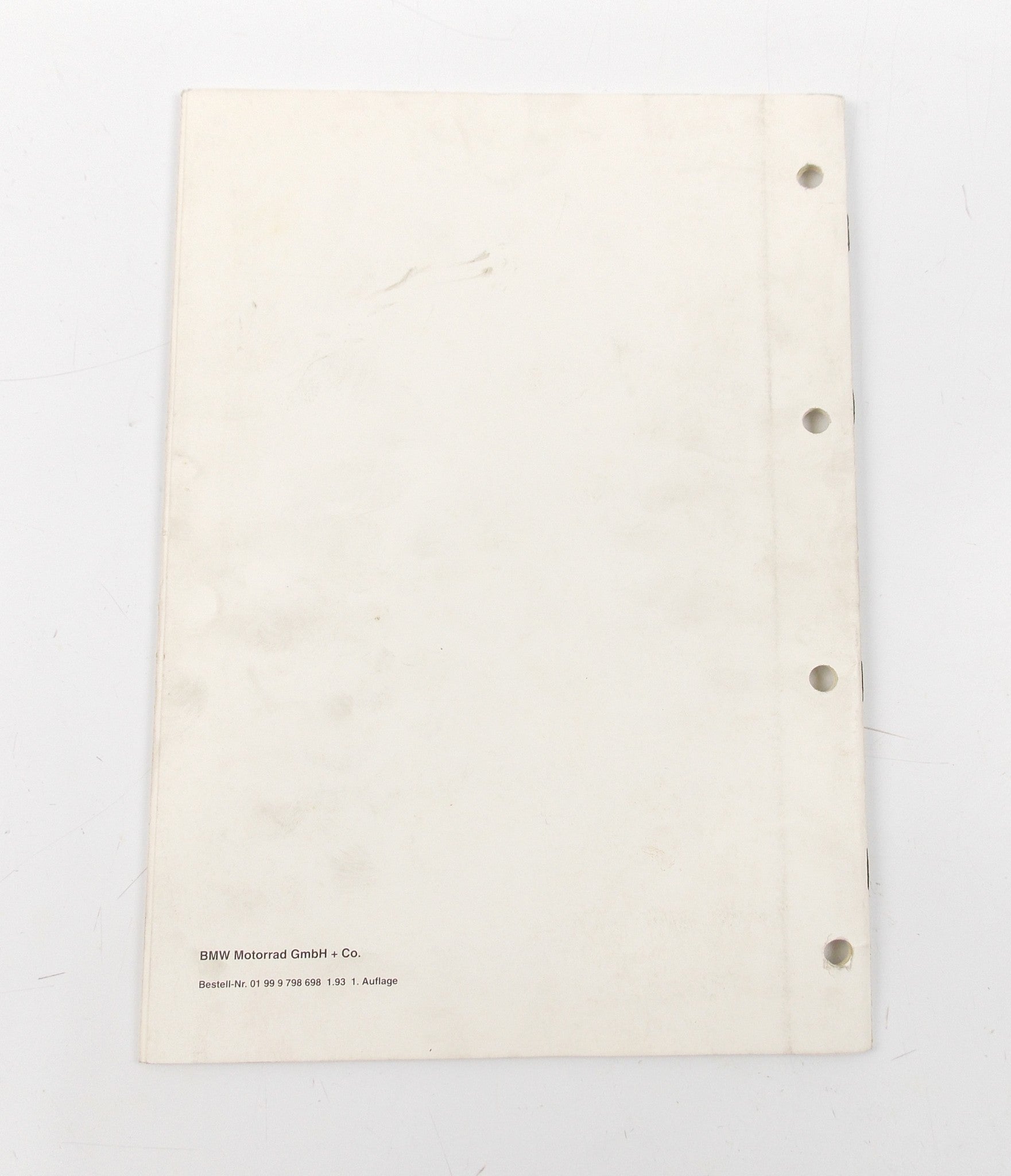 BMW 1993 R 1100RS ELECTRICAL CIRCUIT DIAGRAMS MANUAL 01999798698 - MotoRaider