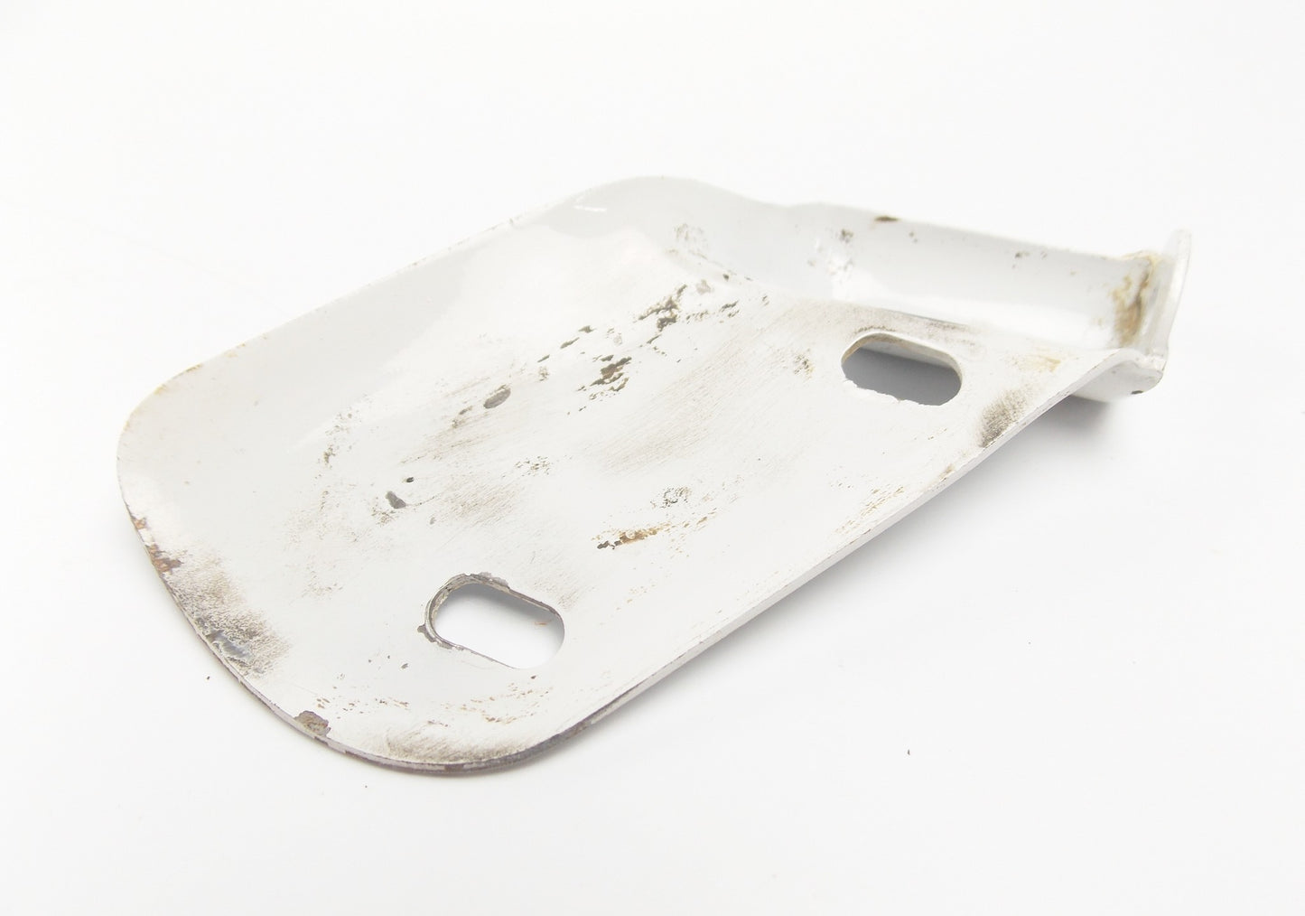 1990 YAMAHA YZ125 REAR MASTER MASTER CYLINDER HOLDER PROTECTOR PLATE GUARD WHITE - MotoRaider