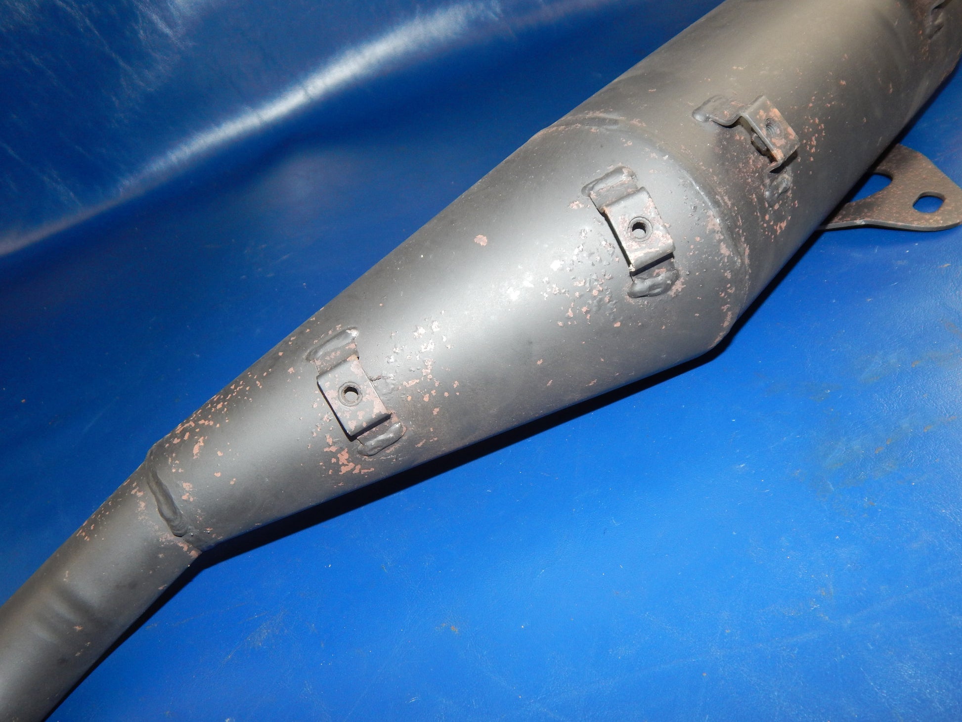 1985-90 YAMAHA XT400 MONOSCHOCK MARVING MUFFLER EXHAUST PIPE VINTAGE - MotoRaider